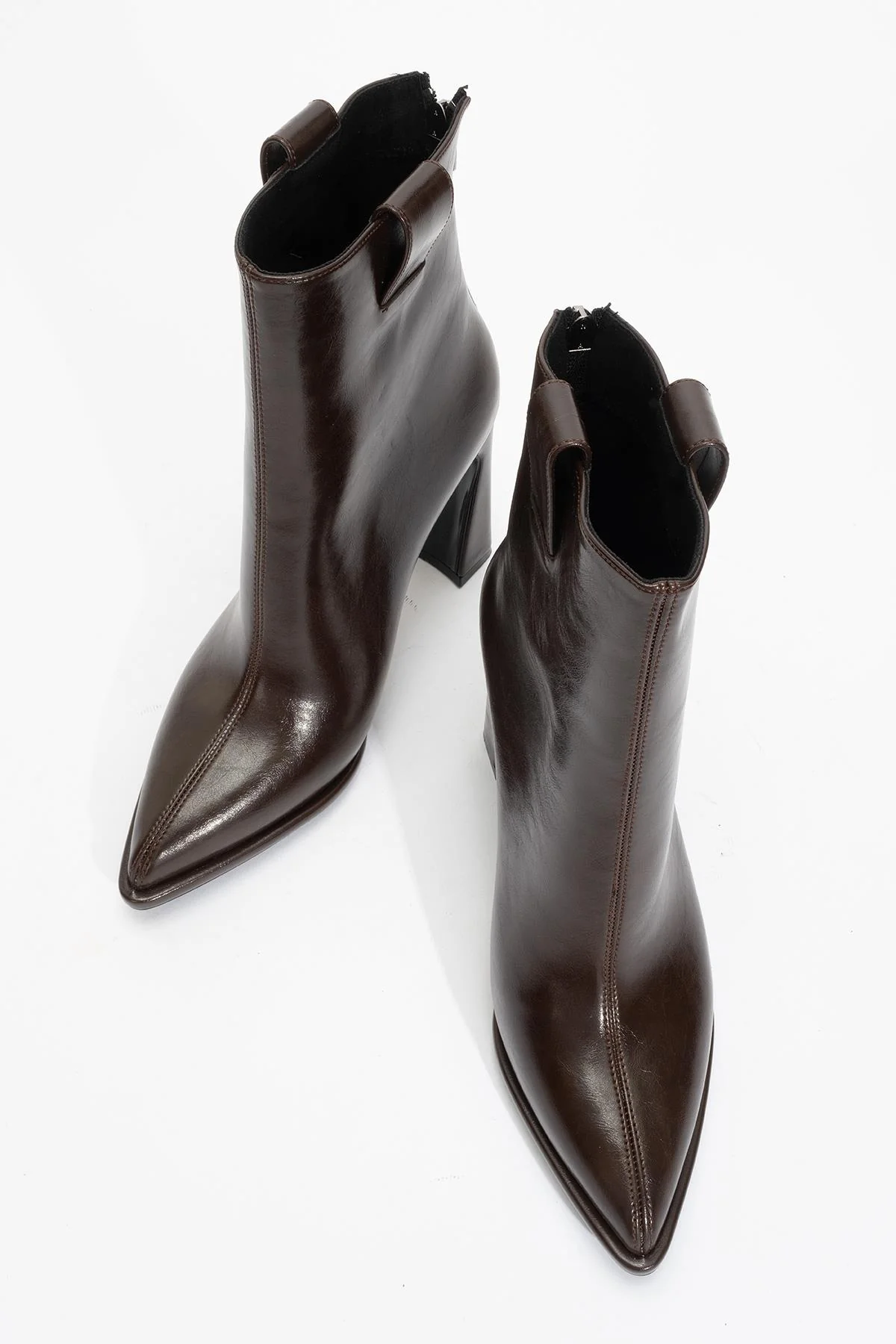 Aja - Brown Block Heel Convertible Knee-High Boot (Women) - Image 10