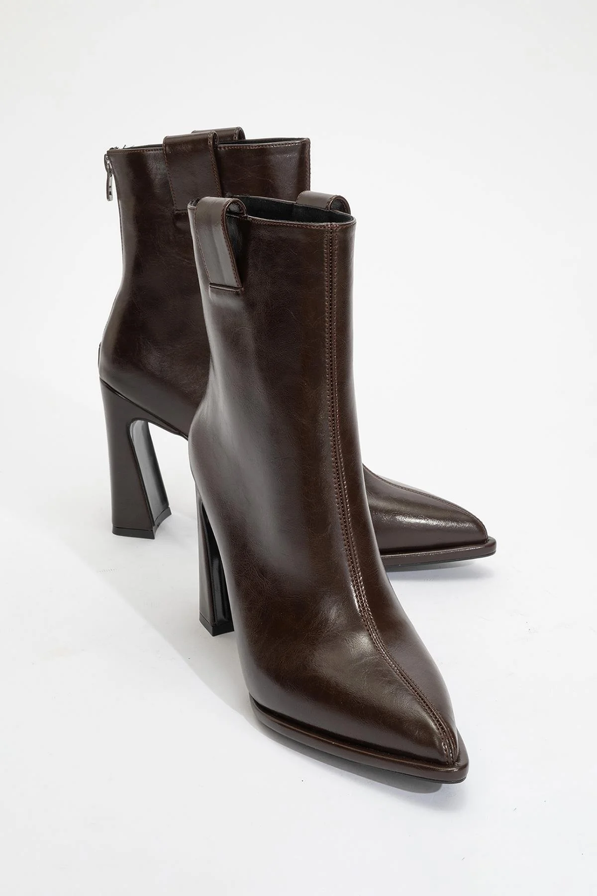 Aja - Brown Block Heel Convertible Knee-High Boot (Women) - Image 3