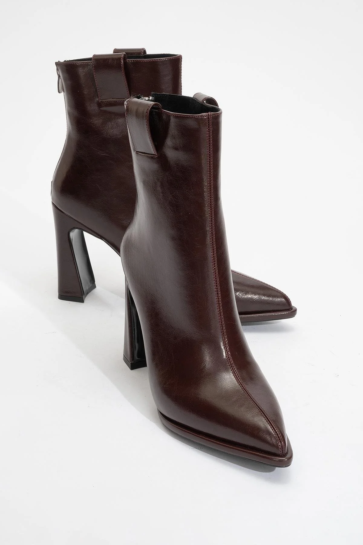 Aja - Burgundy Block Heel Convertible Knee-High Boot (Women) - Image 3