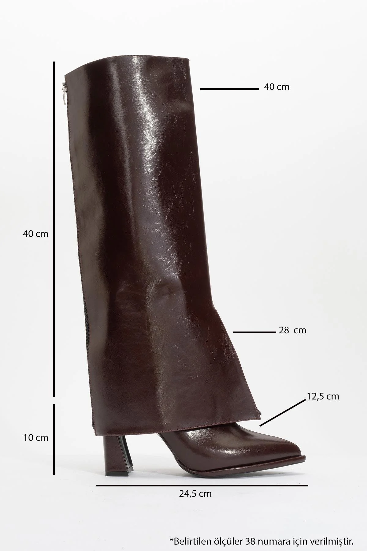 Aja - Burgundy Block Heel Convertible Knee-High Boot (Women) - Image 5