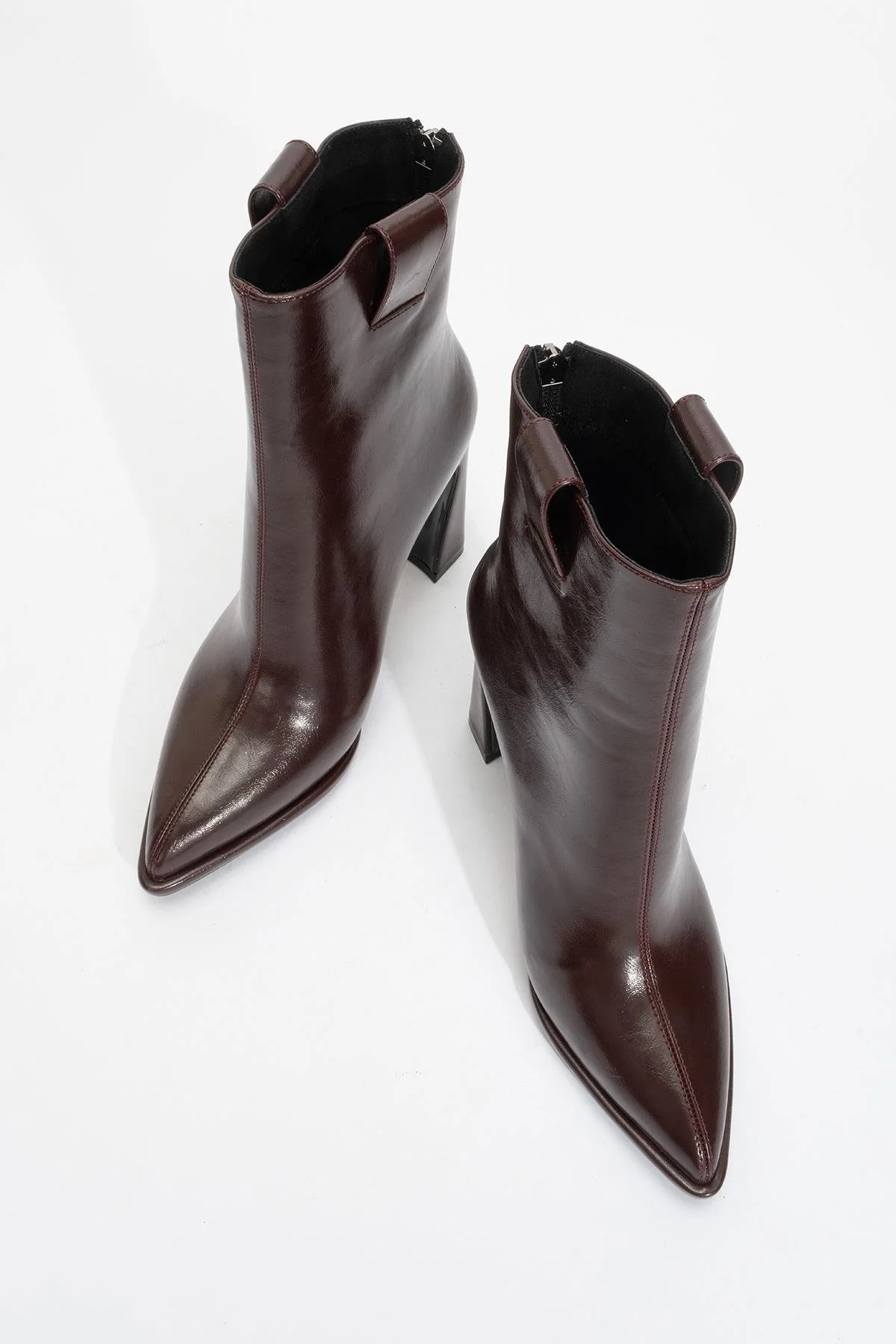 Aja - Burgundy Block Heel Convertible Knee-High Boot (Women) - Image 8