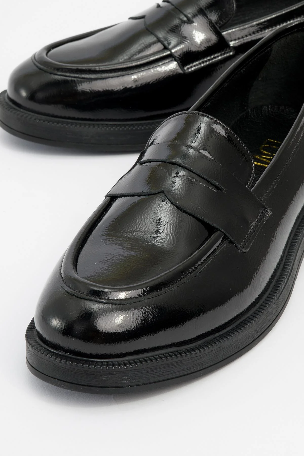 Bree - Black Patent Platform Leather Loafers (Women) - Image 3