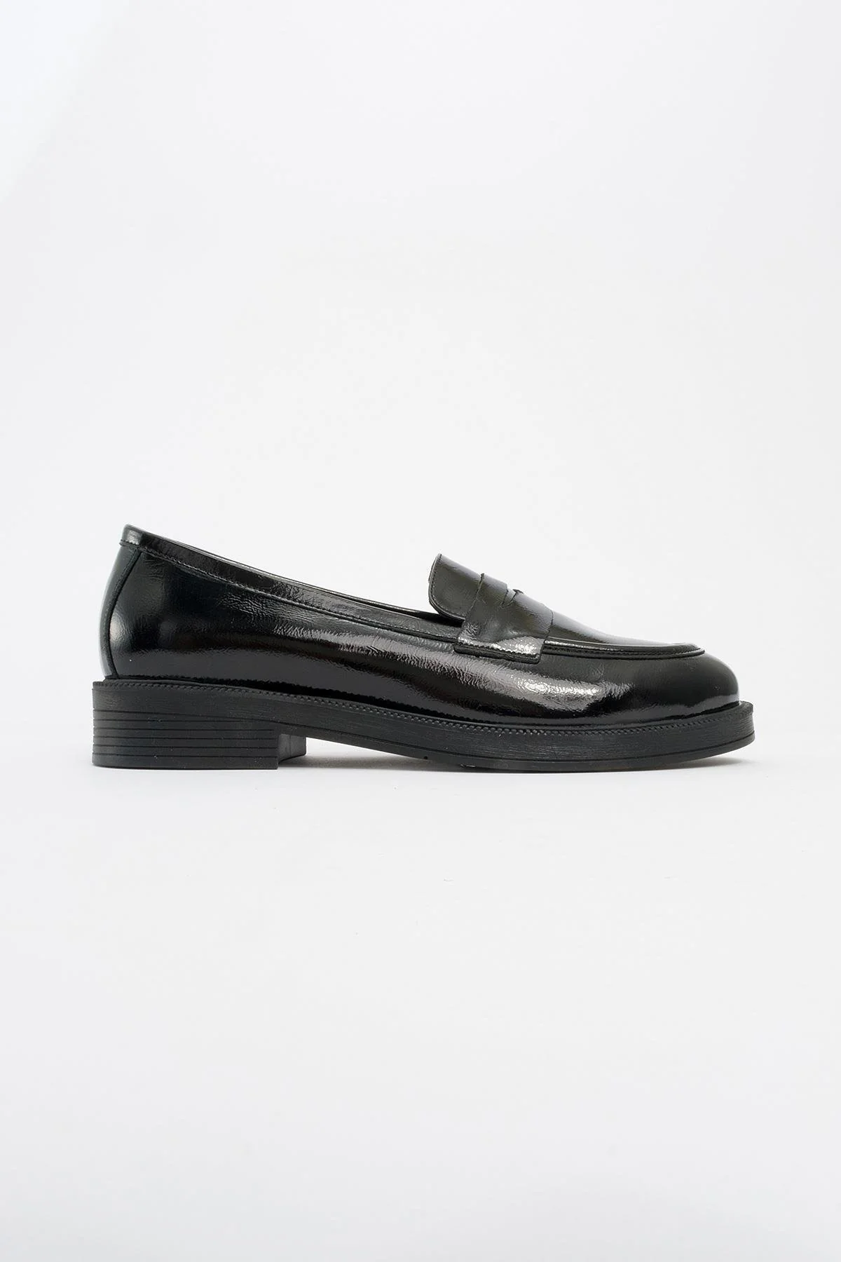 Bree - Black Patent Platform Leather Loafers (Women) - Image 4