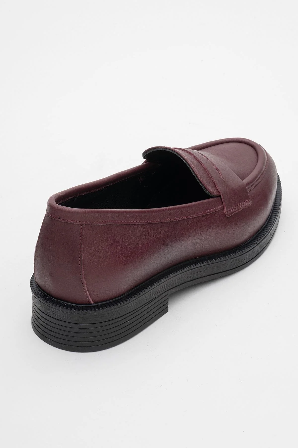 Bree - Burgundy Mate Platform Leather Loafers (Women) - Image 5