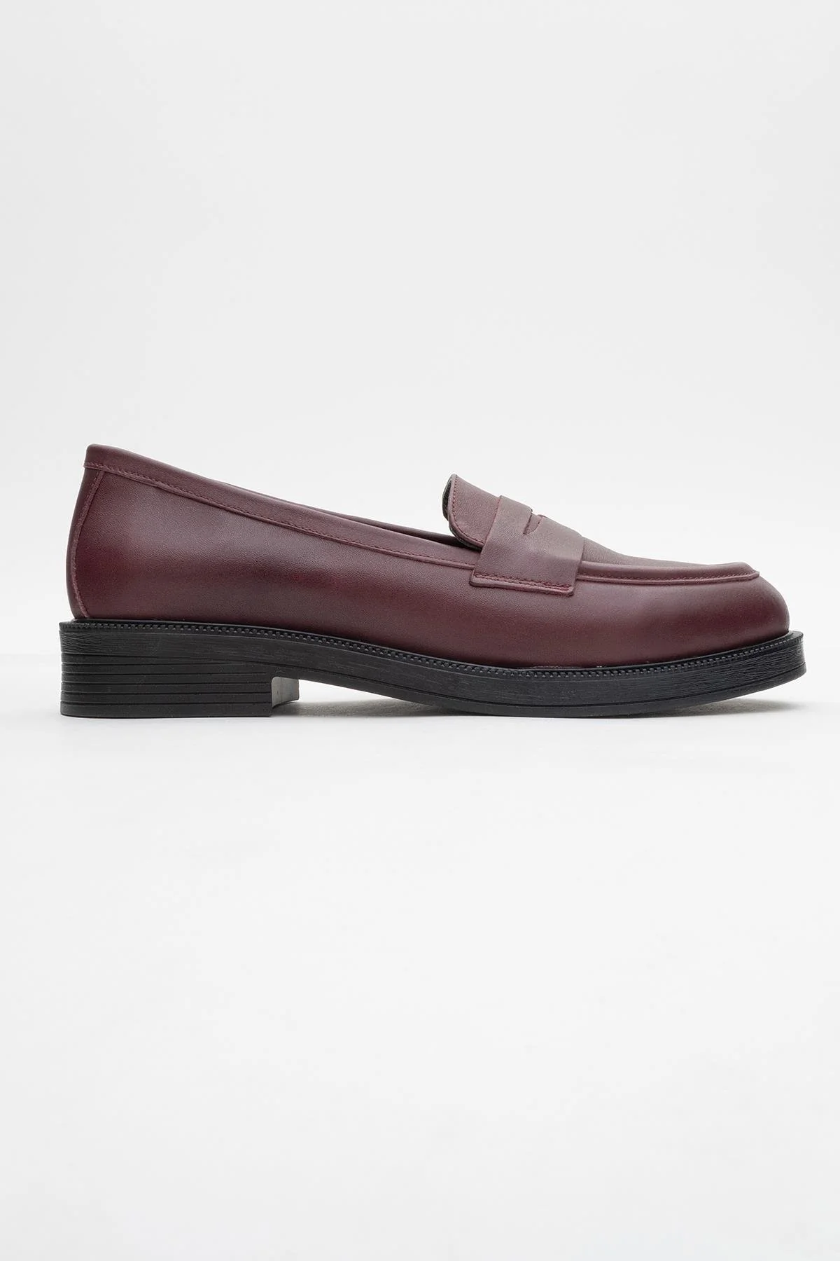 Bree - Burgundy Mate Platform Leather Loafers (Women) - Image 6
