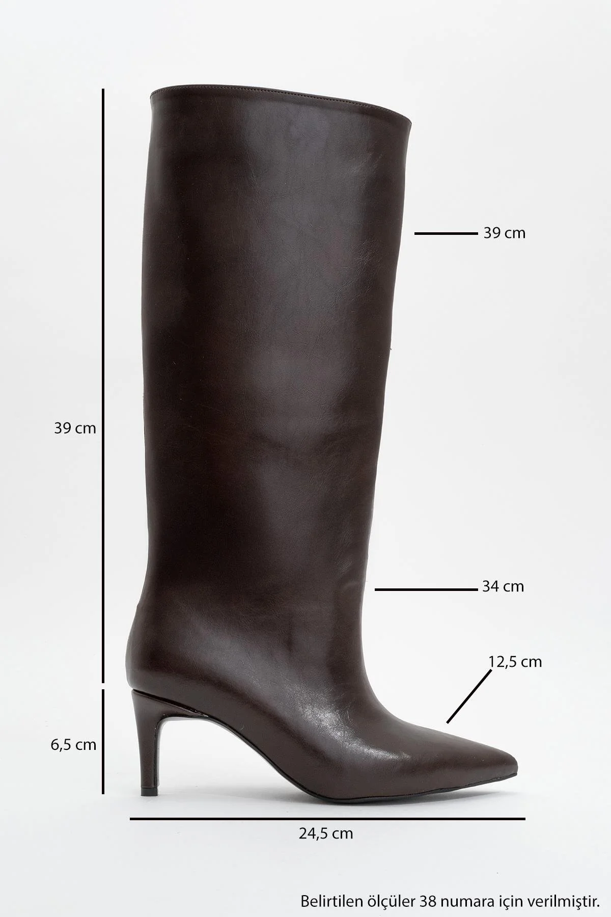 Cassandra Brown Cilt High‑Heel Boot (Women) - Image 5