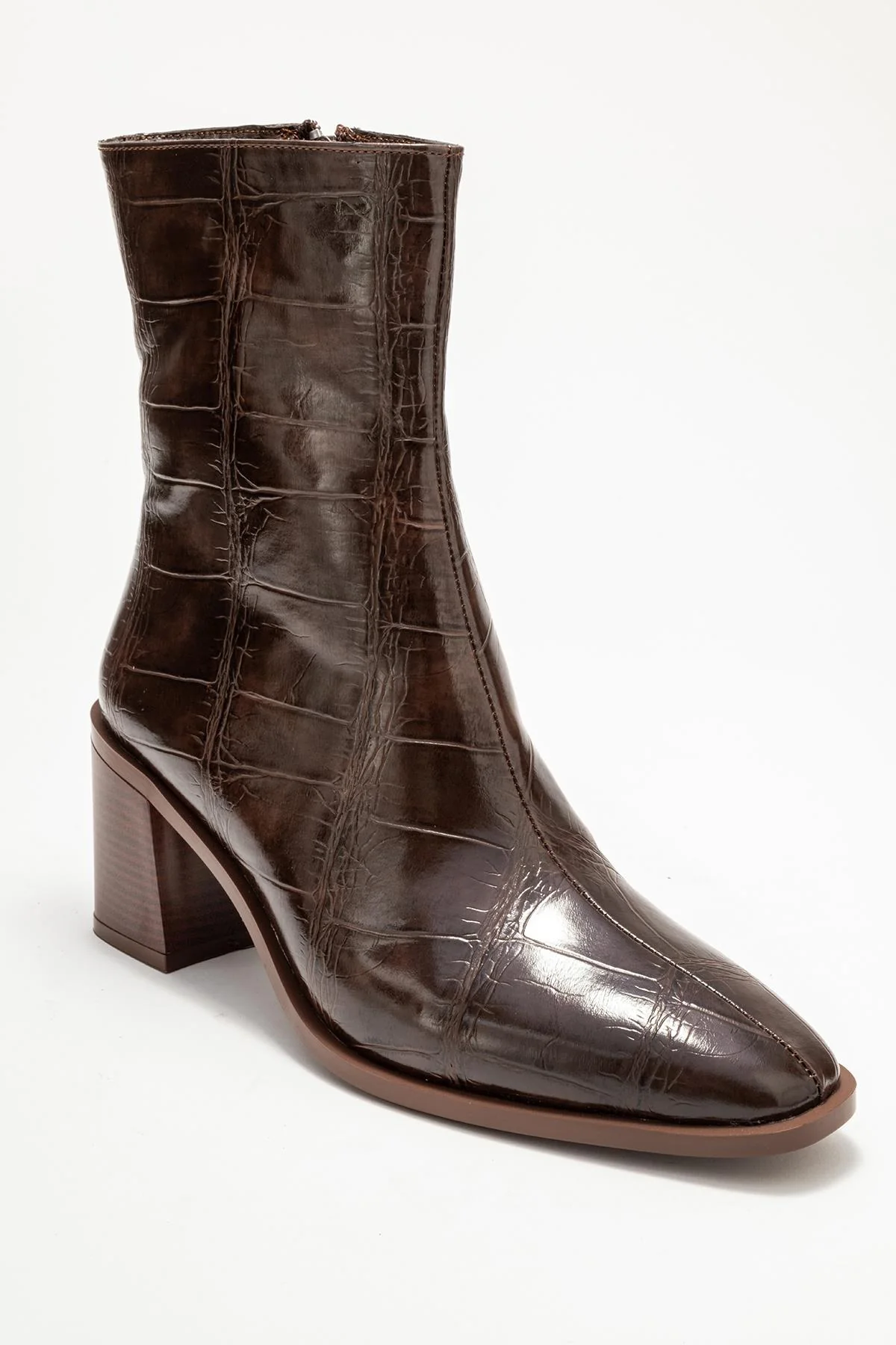 Chara - Brown Printed Block Heel Boot (Women) - Image 3