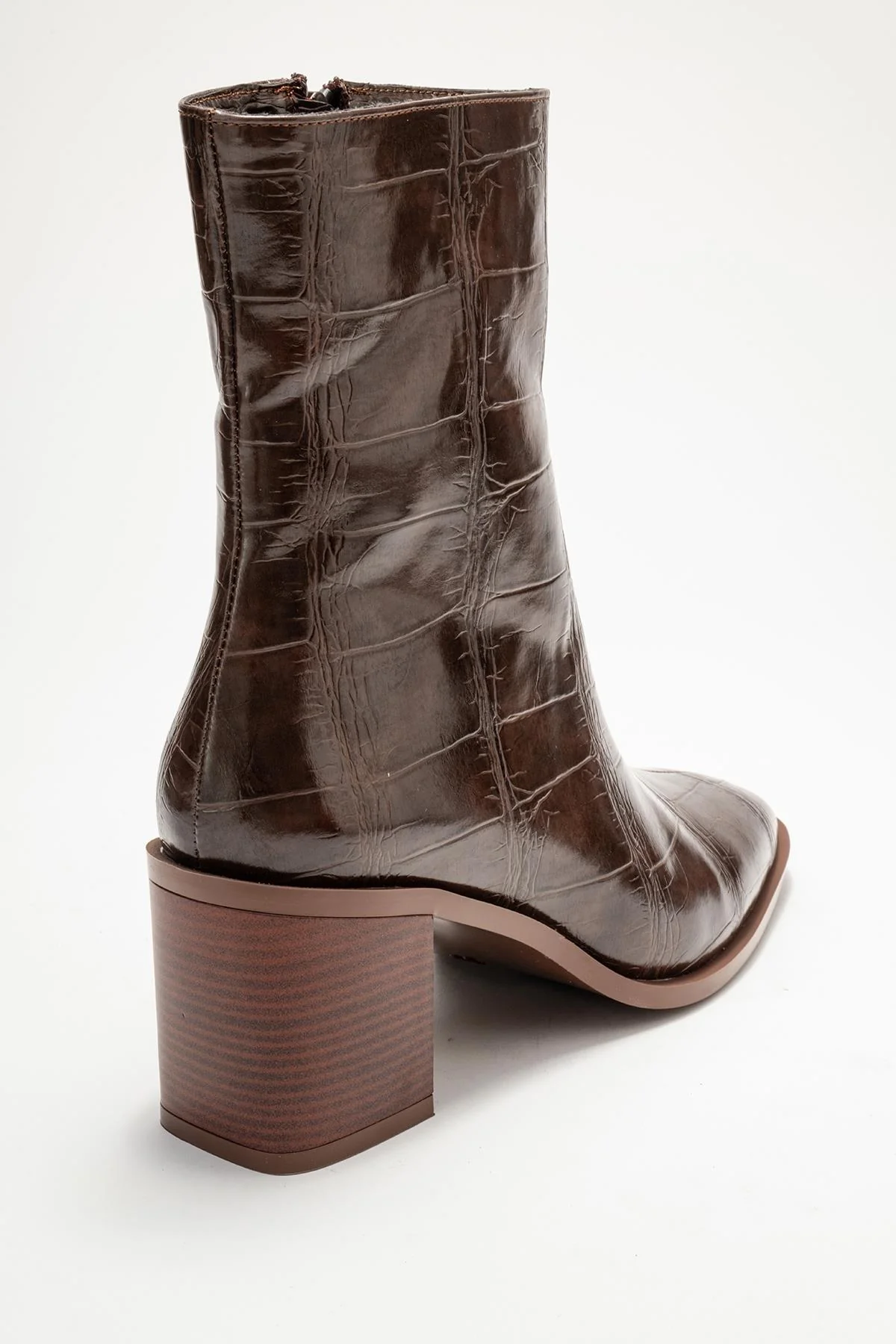 Chara - Brown Printed Block Heel Boot (Women) - Image 5