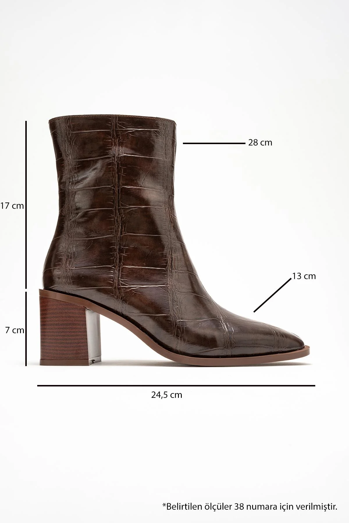 Chara - Brown Printed Block Heel Boot (Women) - Image 6