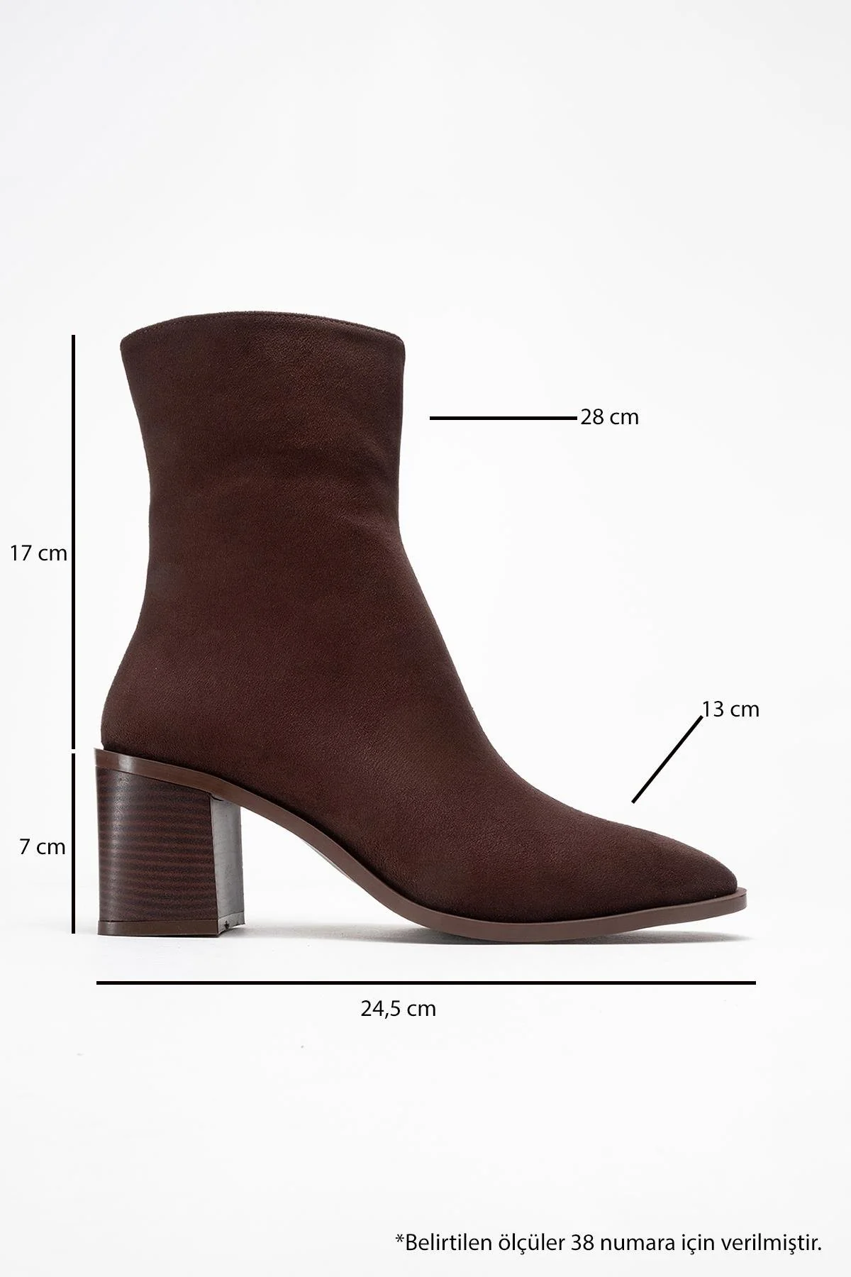 Chara - Brown Suede Block Heel Ankle Boot (Women) - Image 6