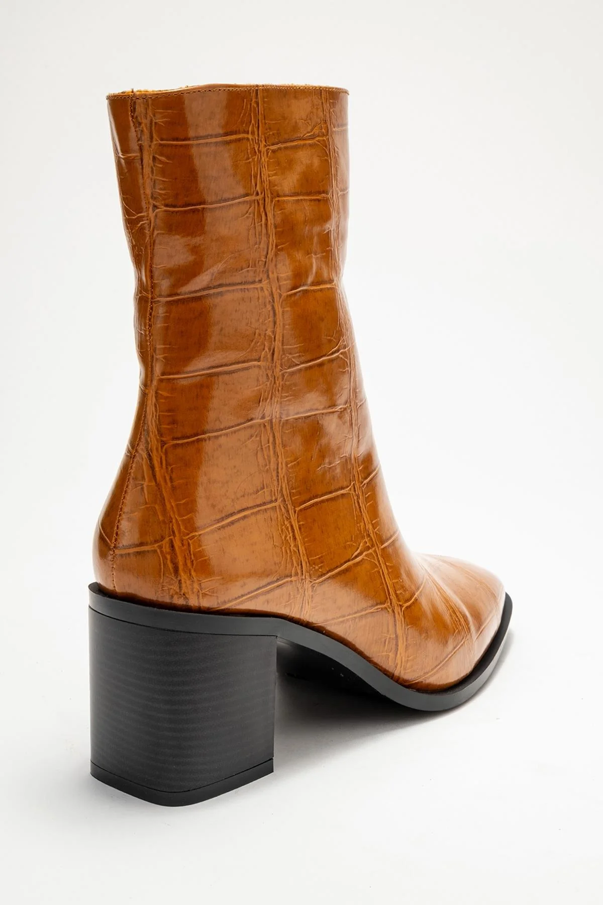 Chara - Cognac Printed Block Heel Boot (Women) - Image 5