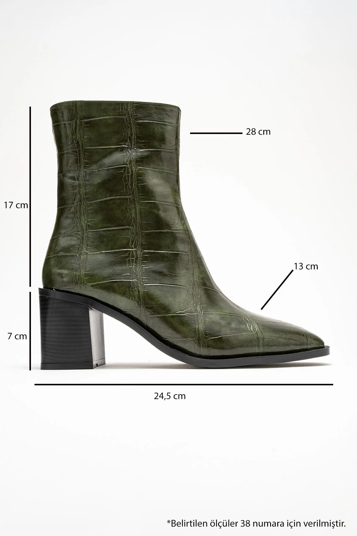 Chara - Green Printed Block Heel Boot (Women) - Image 6