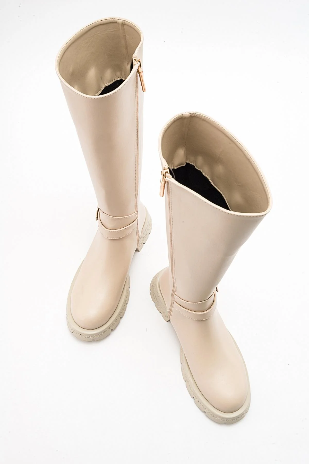 Covela - Beige Knee-High Boot (Women) - Image 4