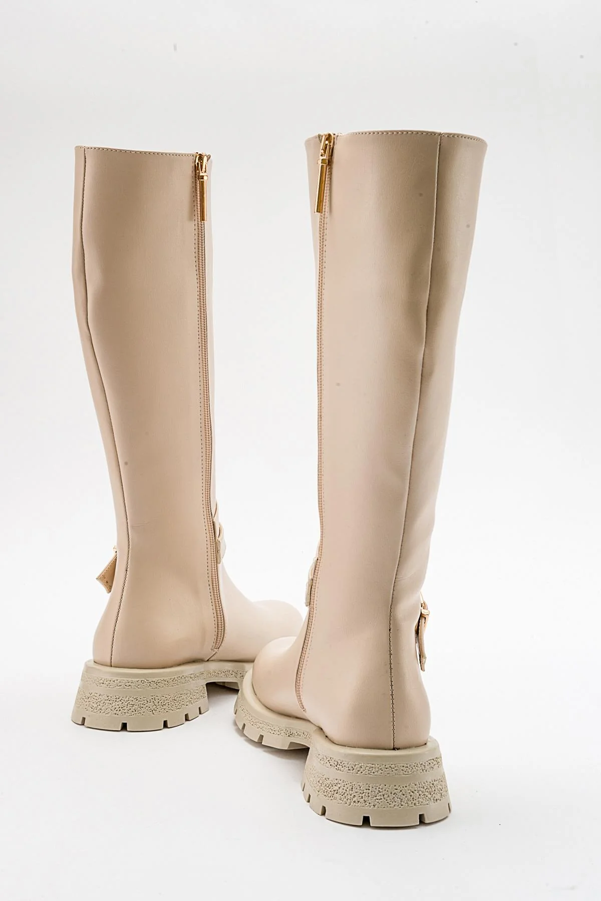 Covela - Beige Knee-High Boot (Women) - Image 5