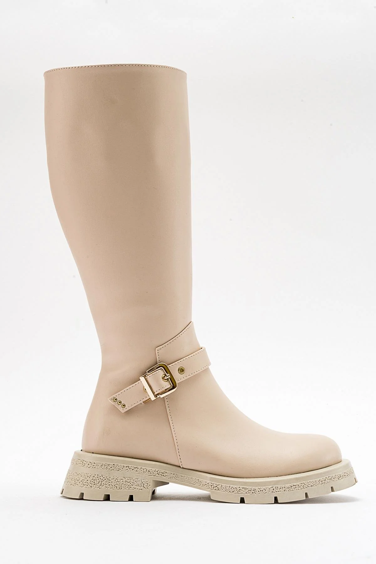 Covela - Beige Knee-High Boot (Women) - Image 6