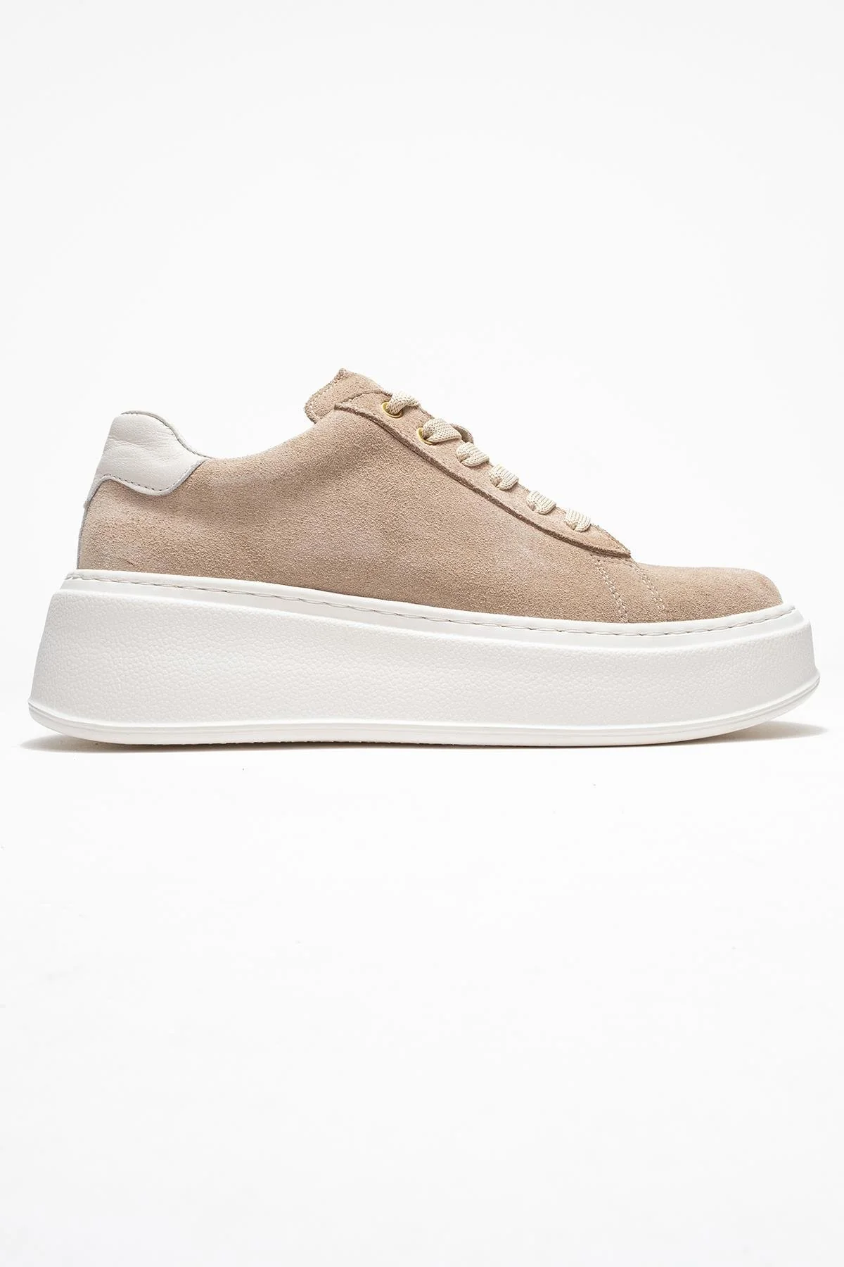Gueno - Beige Genuine Leather Sneaker (Women) - Image 6