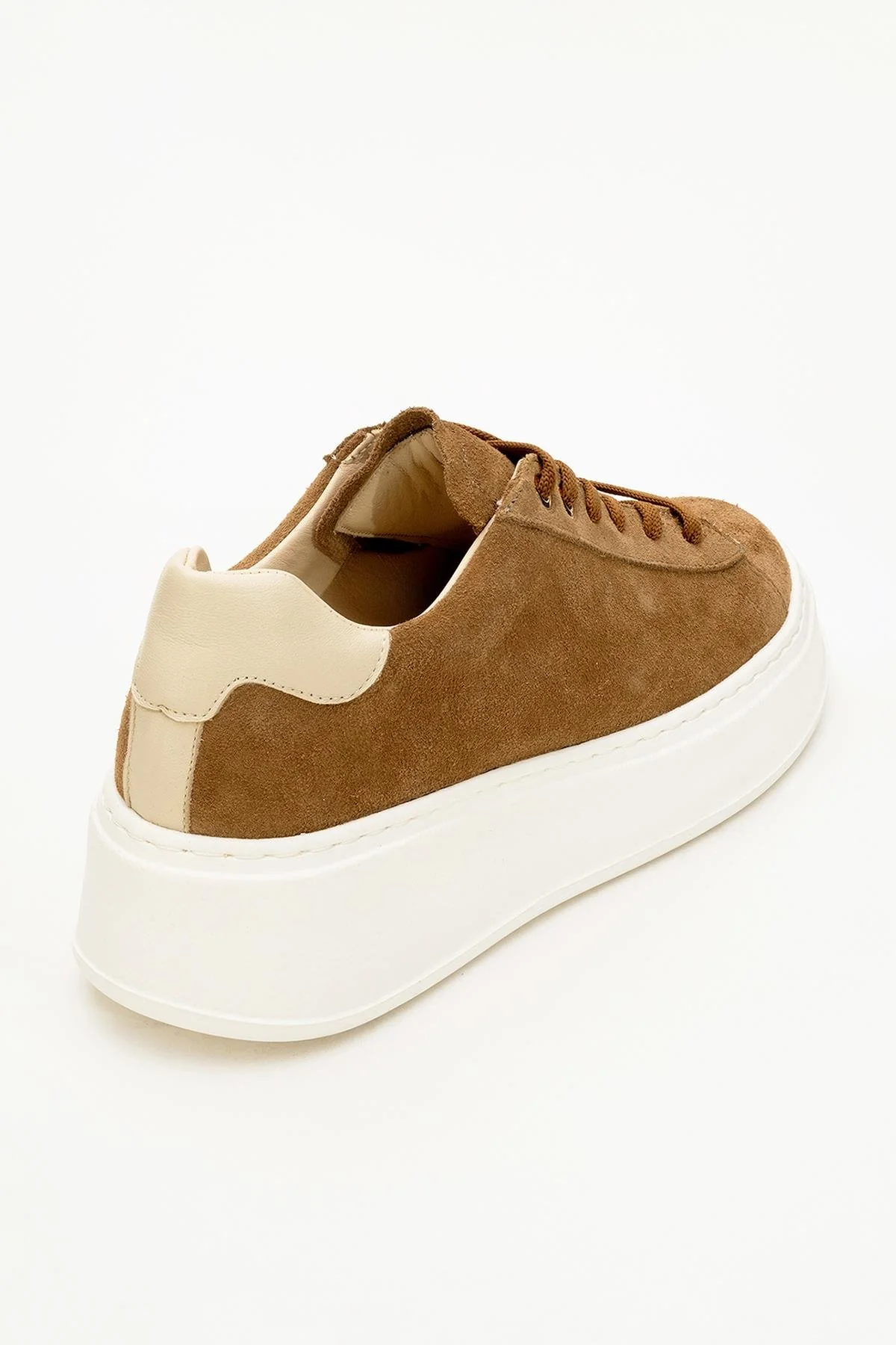 Gueno - Taupe Genuine Leather Sneaker (Women) - Image 3