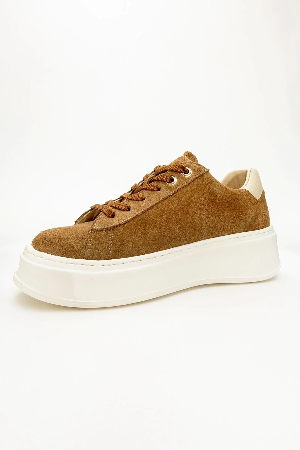 Gueno - Taupe Genuine Leather Sneaker (Women) - Image 4
