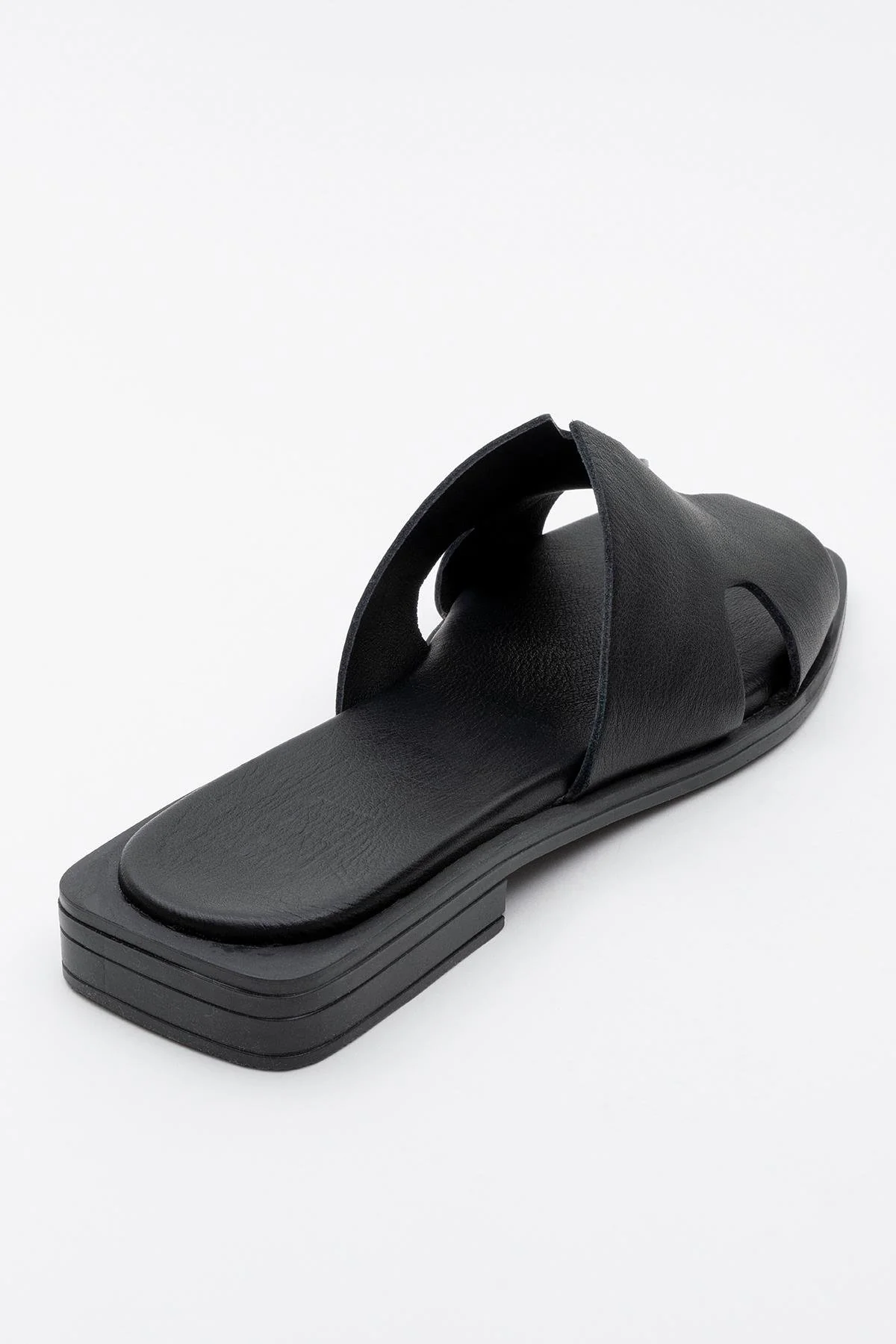 Jez - Black Leather Slide Sandal (Women) - Image 4
