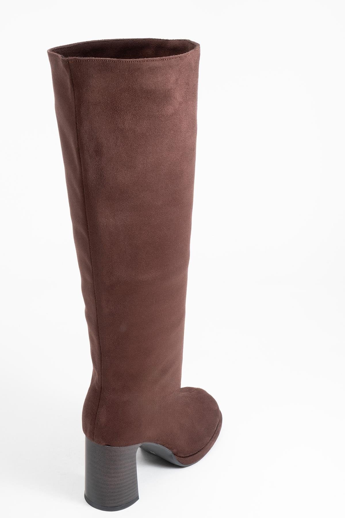 Josette - Brown Block Heel Knee-High Boot (Women) - Image 5