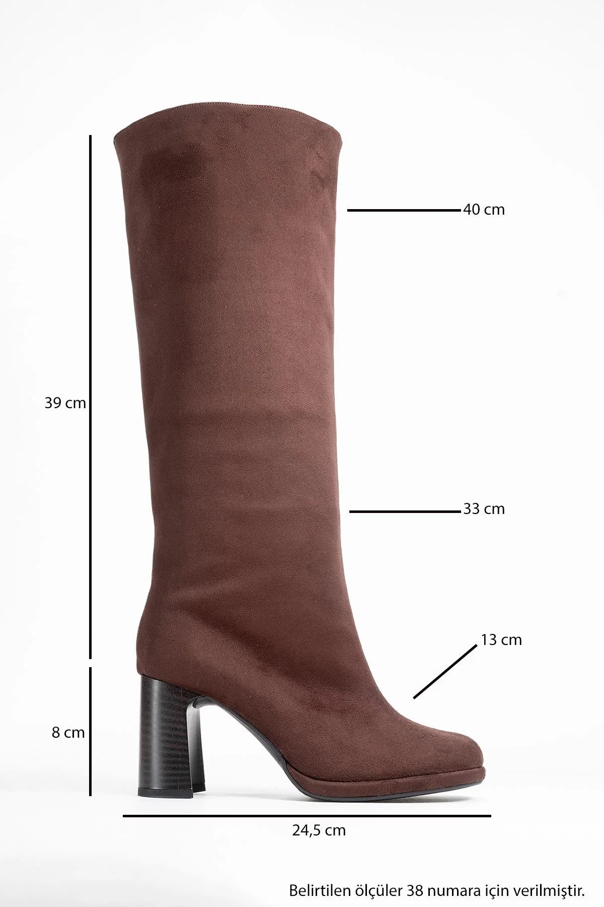Josette - Brown Block Heel Knee-High Boot (Women) - Image 6