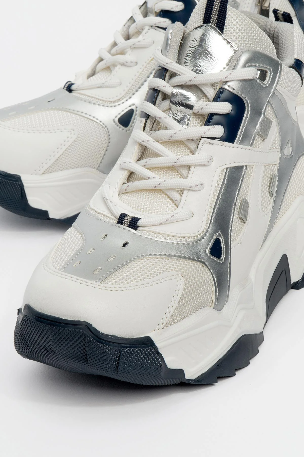 Lowel White-Navy Sneaker Boot (Women) - Image 3