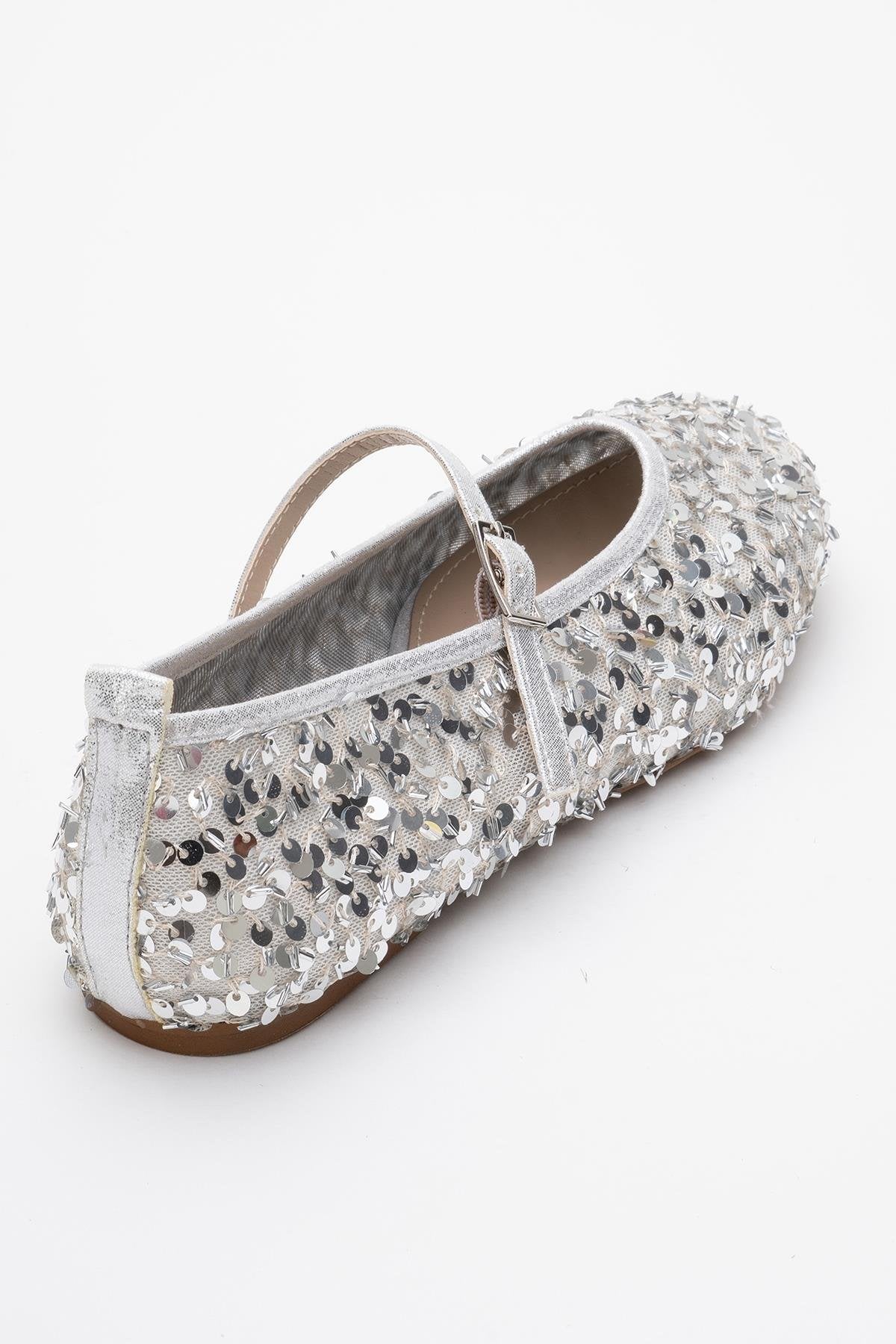 Lush - Silver Sequin Single-Strap Ballet Flat (Women) - Image 5