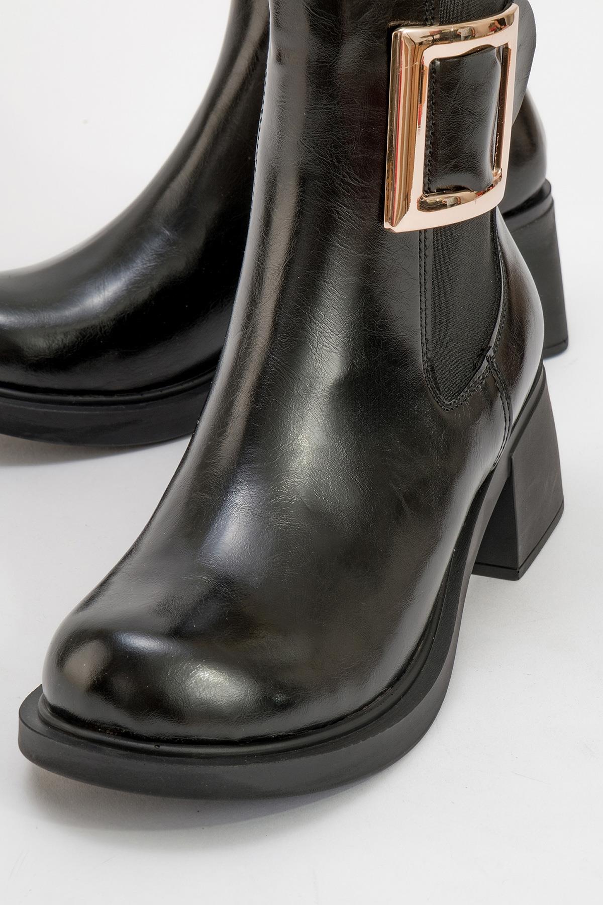 Moriah - Black Block Heel Boot (Women) - Image 3