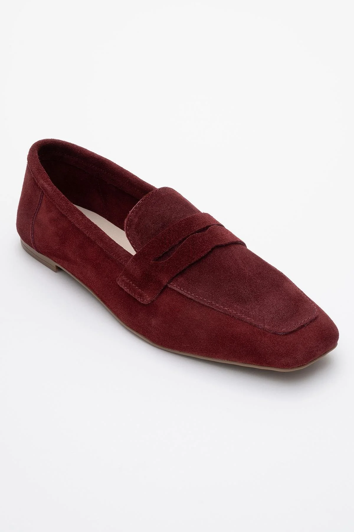 Morne - Burgundy Suede Leather Loafers (Women) - Image 3