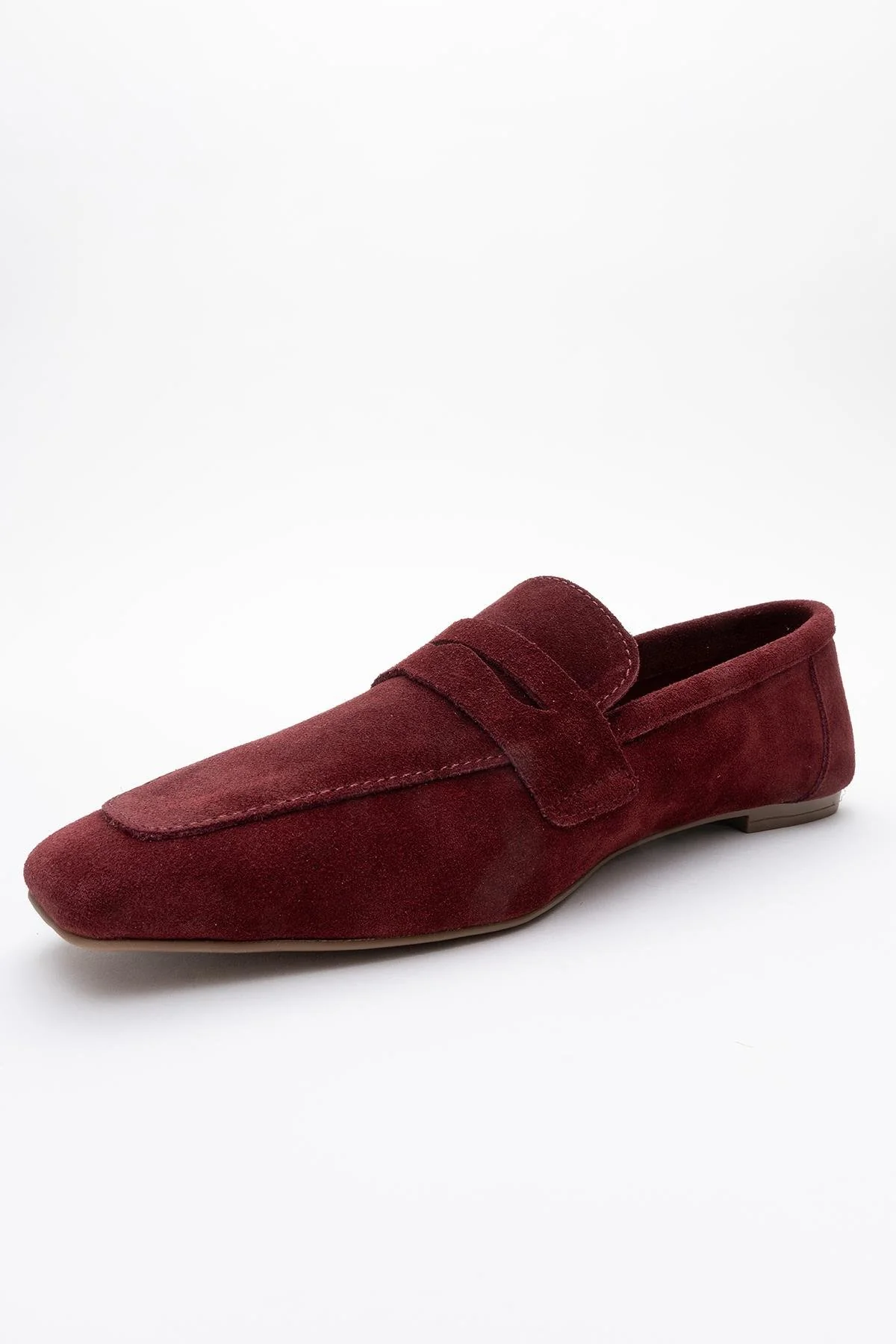 Morne - Burgundy Suede Leather Loafers (Women) - Image 4