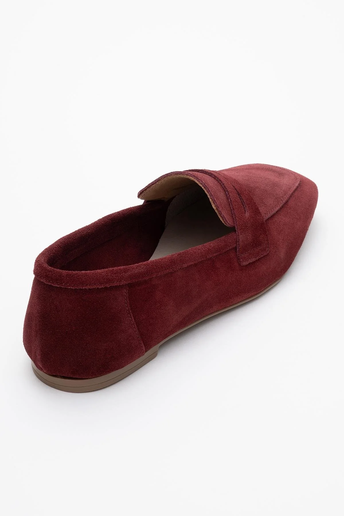 Morne - Burgundy Suede Leather Loafers (Women) - Image 5