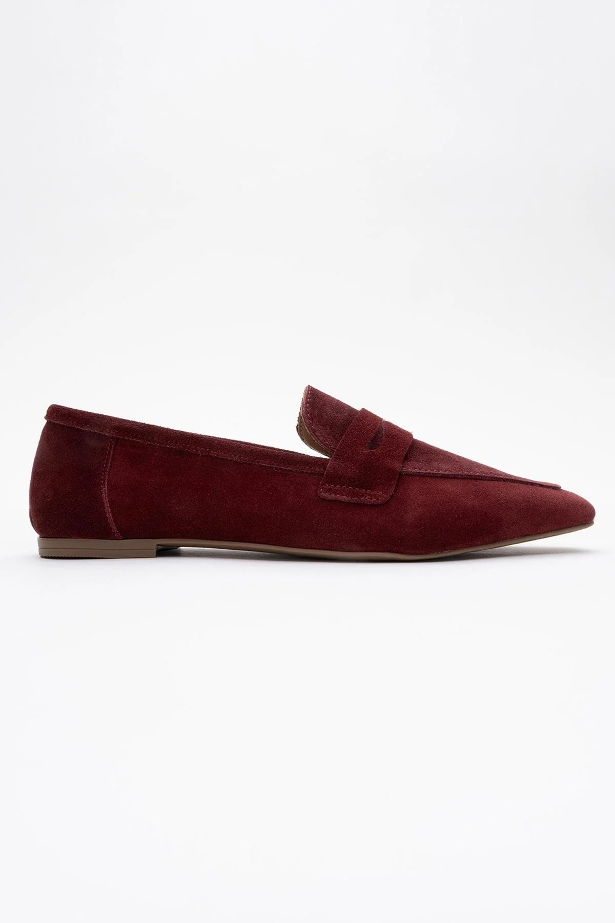 Morne - Burgundy Suede Leather Loafers (Women) - Image 6