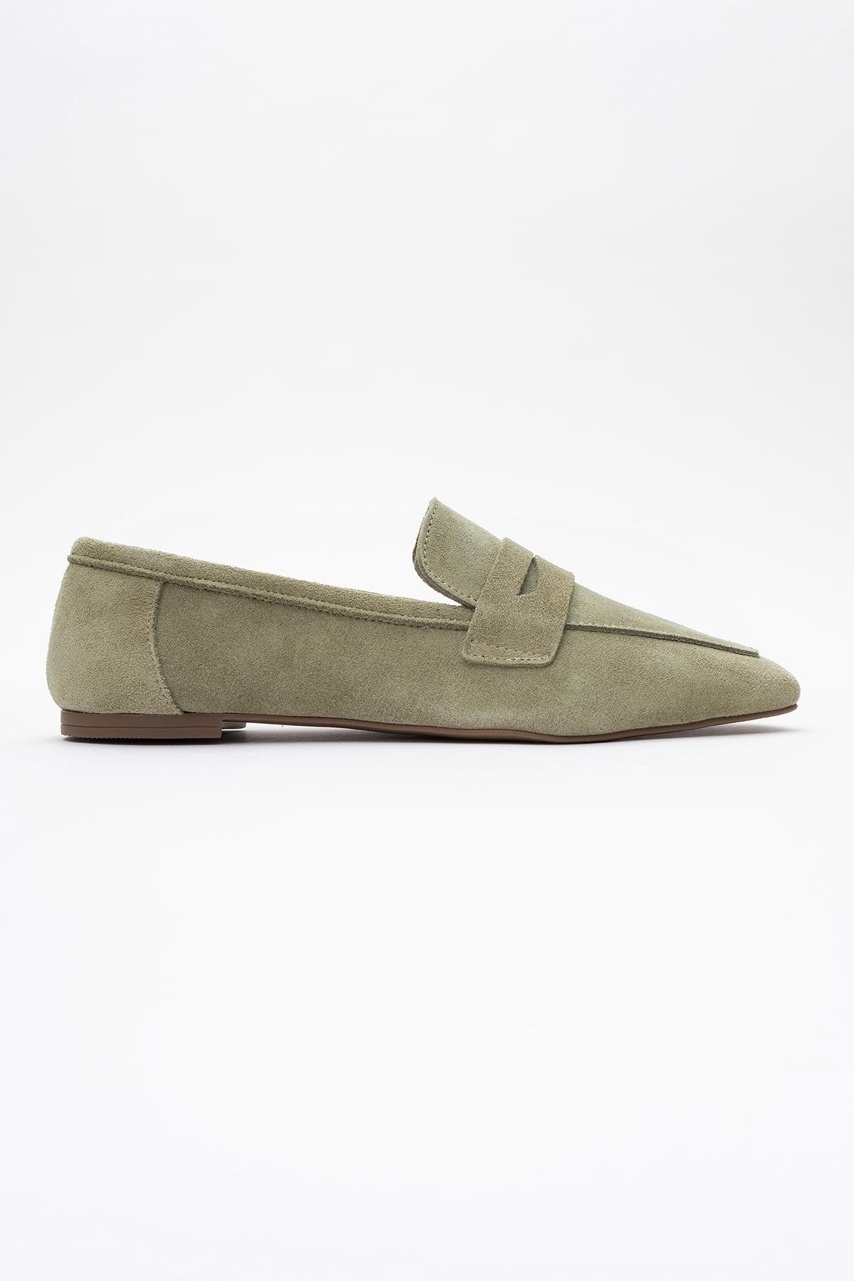 Morne - Sage Green Suede Leather Loafers (Women) - Image 6