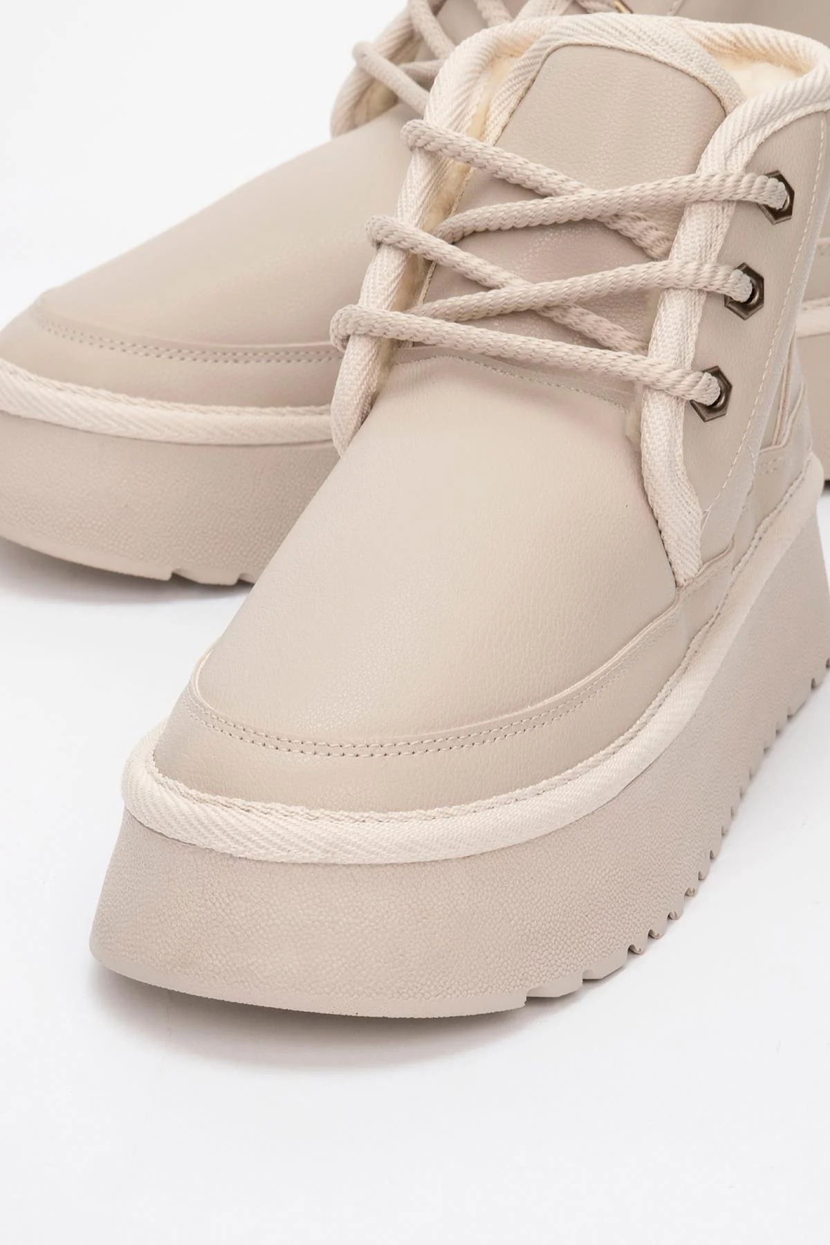 Ovela Beige Chunky Boot (Women) - Image 3