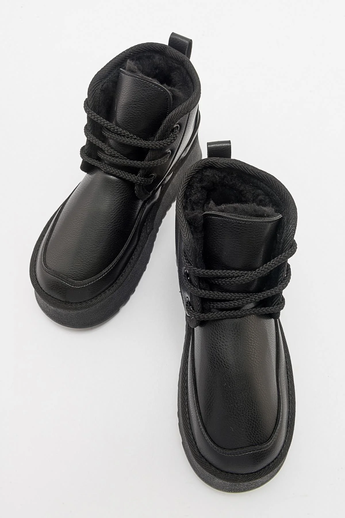 Ovela - Black Thick Sole Lace-Up Sport Boot (Women) - Image 3