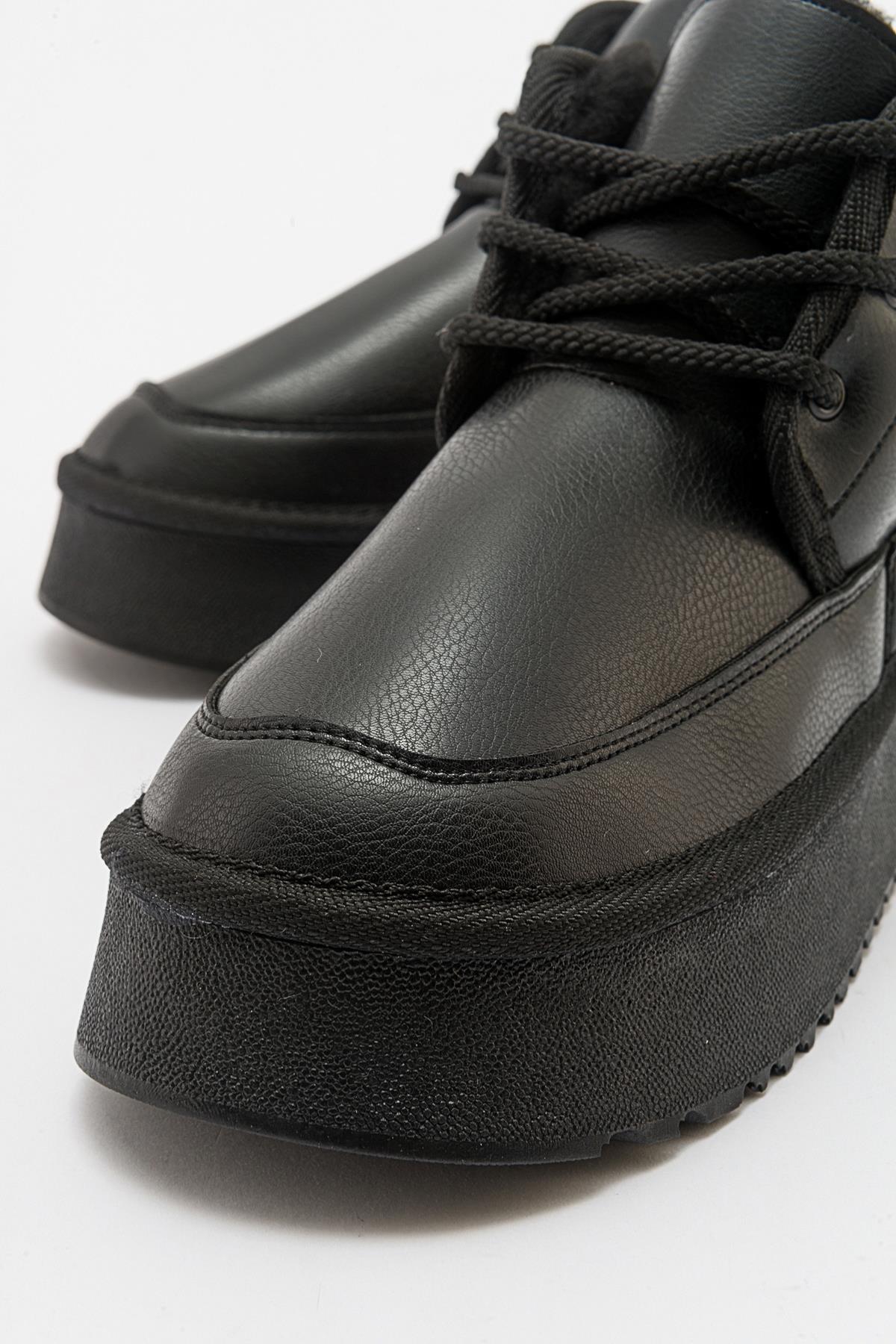 Ovela - Black Thick Sole Lace-Up Sport Boot (Women) - Image 5