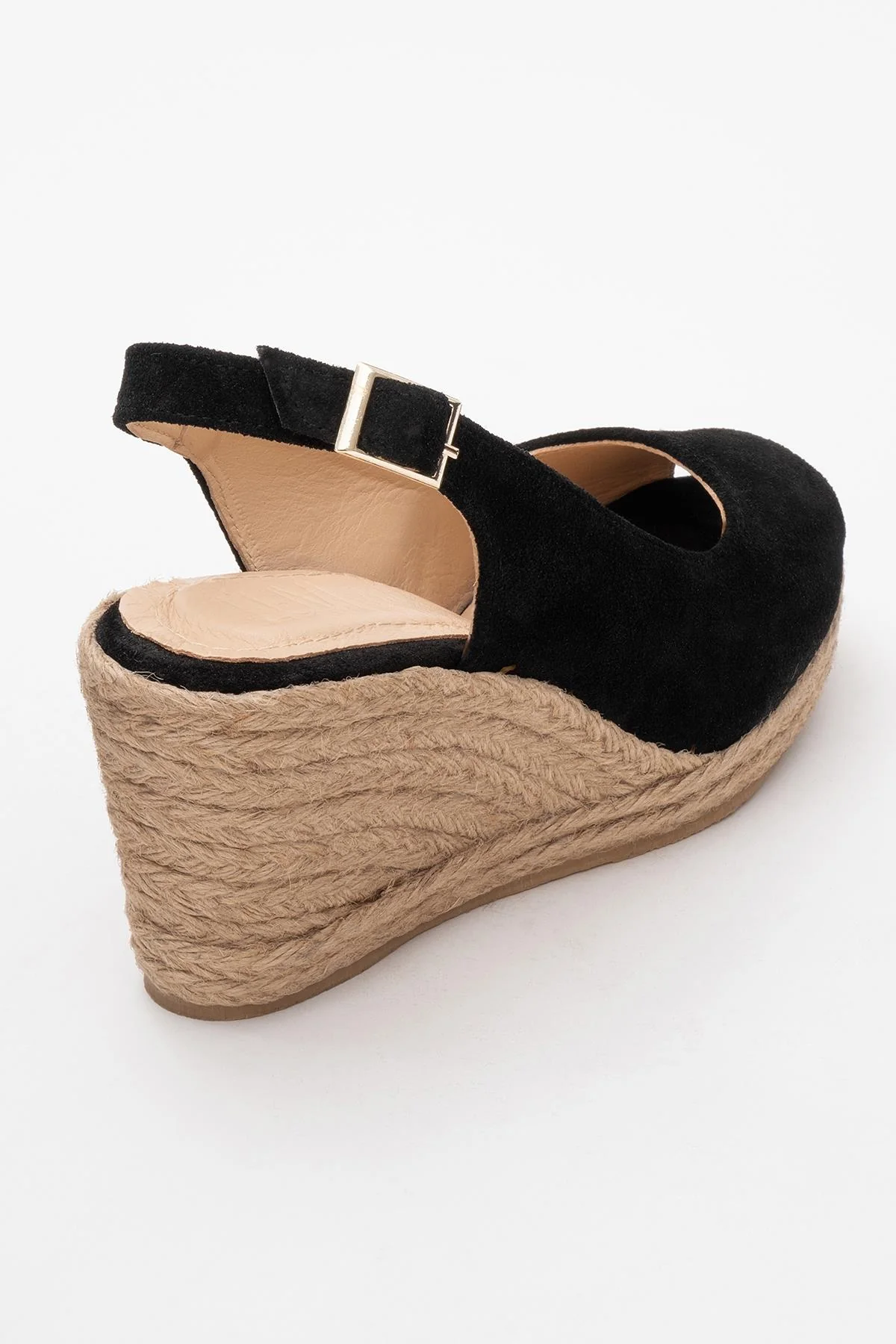 Ryan - Black Suede Leather Espadrilles (Women) - Image 5