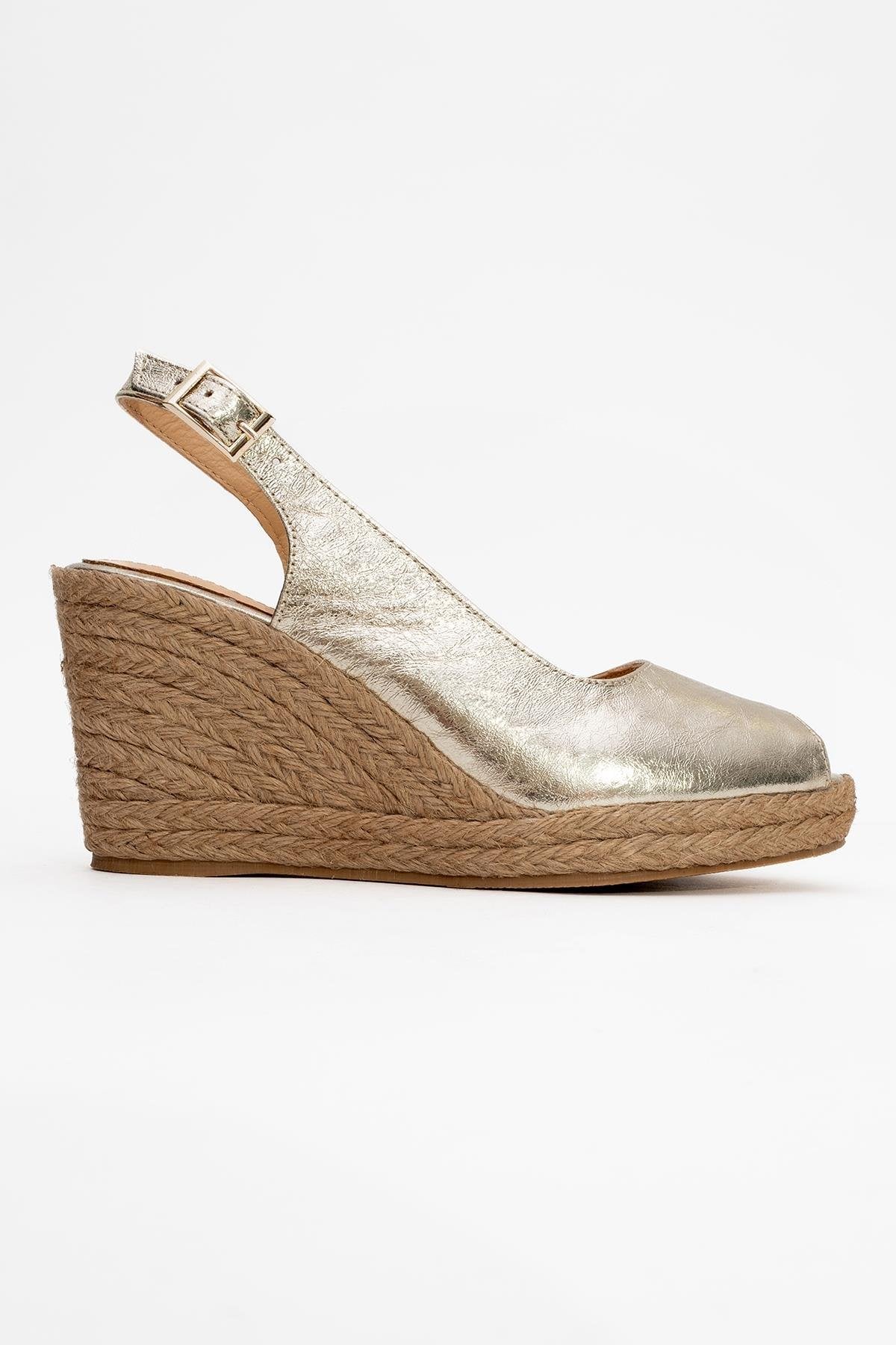 Ryan - Gold Leather Espadrilles (Women) - Image 6