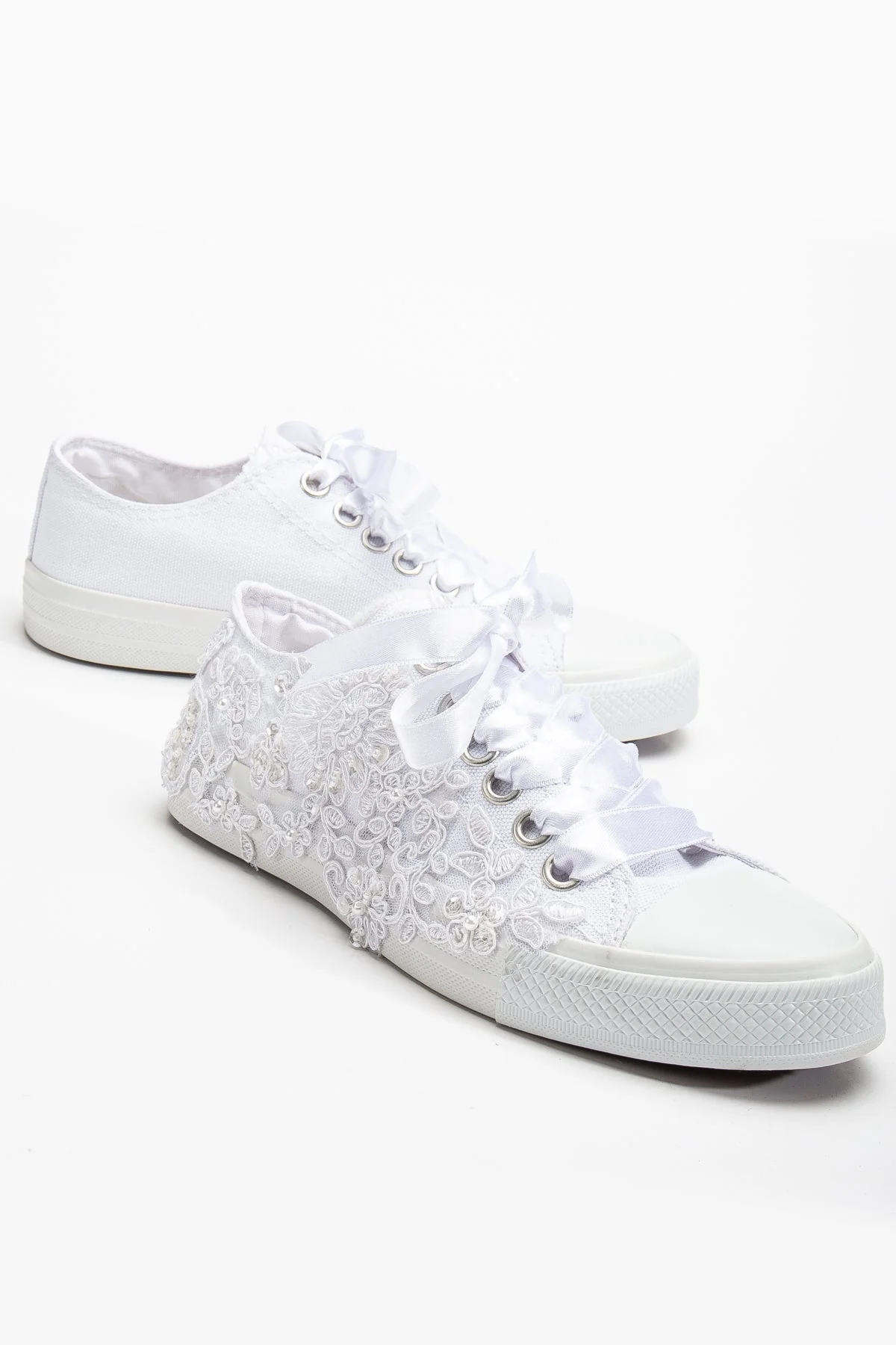 Shelby - White Low Wedding Sneakers - Image 3