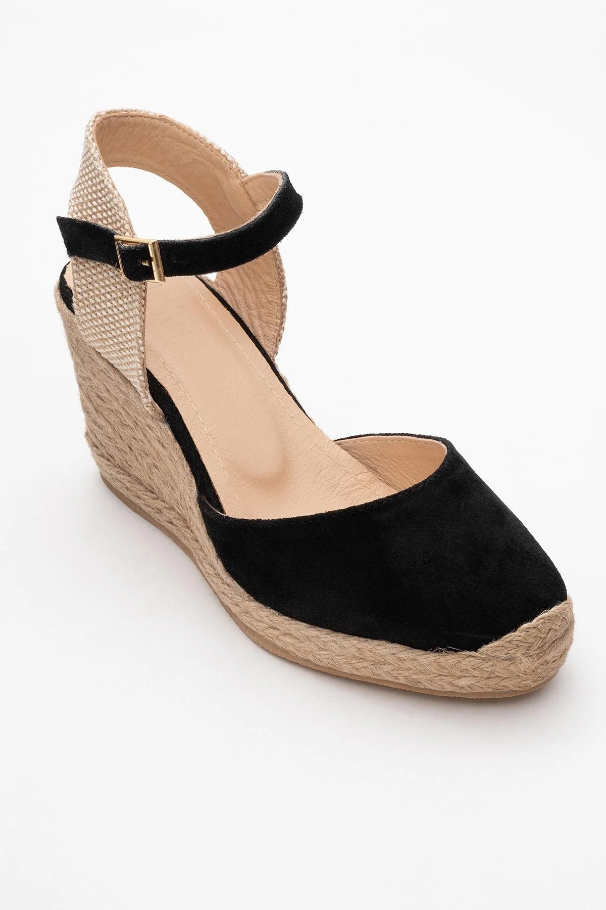 Sinta - Black Suede Leather Platform Espadrille (Women) - Image 3