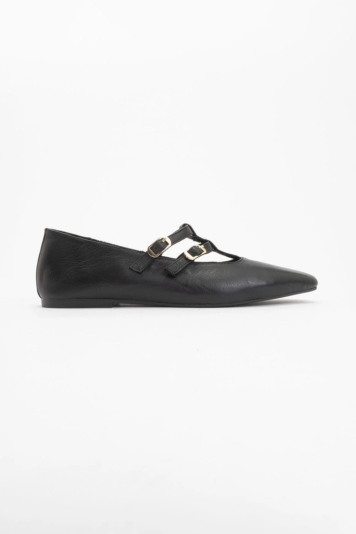 Starling - Black Leather Mary Jane Flats (Women) - Image 5