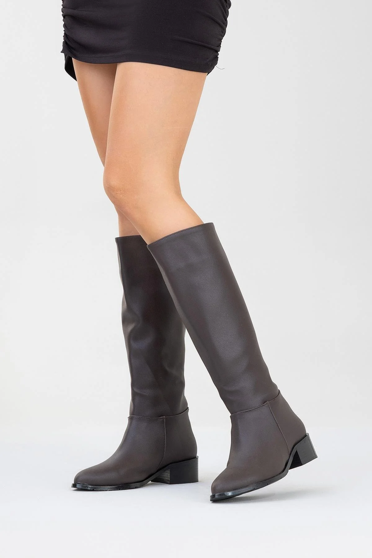 Svetlo - Brown Back-Zip Knee-High Boot (Women) - Image 5