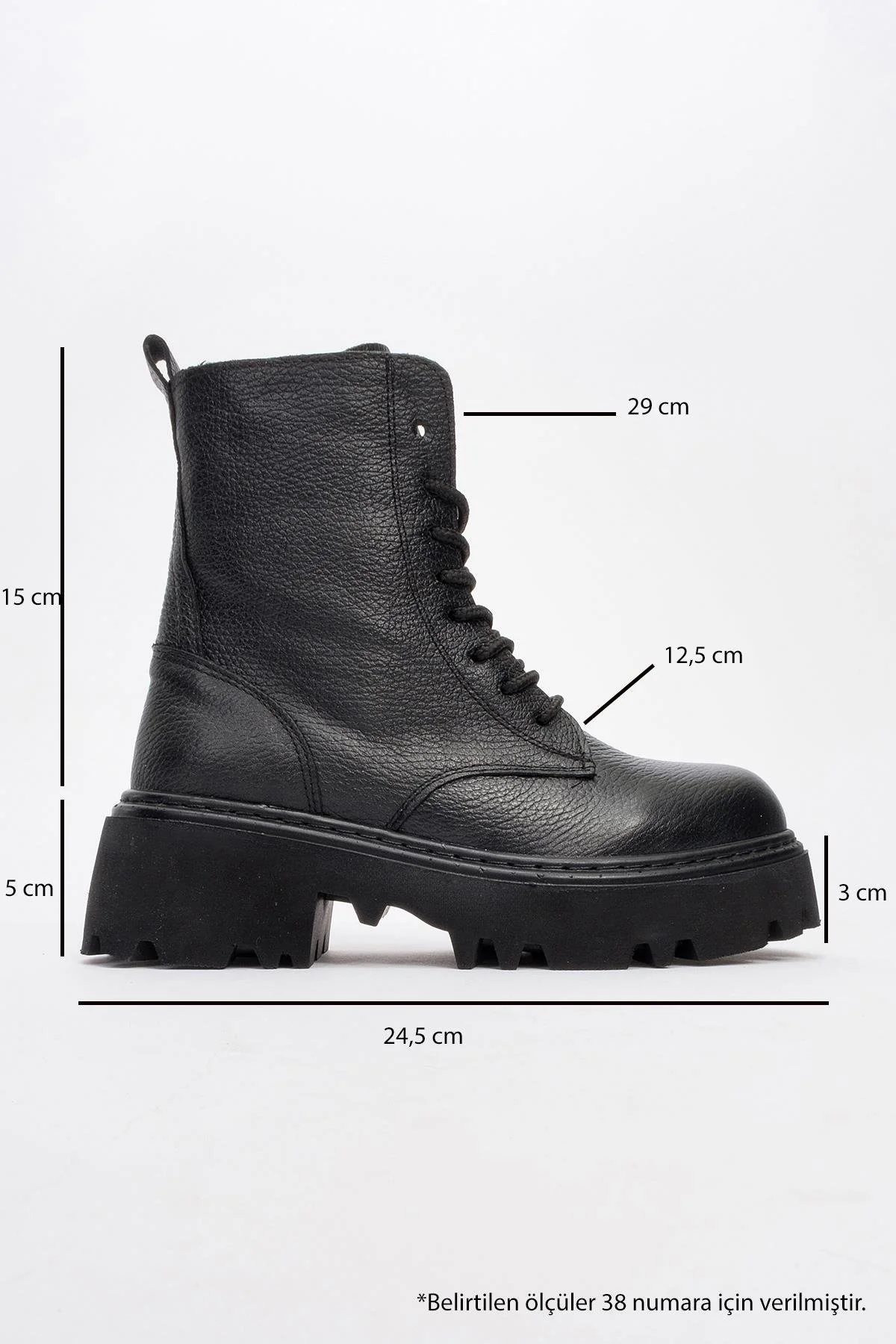 Tina Black Leather Ankle Boot (Women) - Image 4