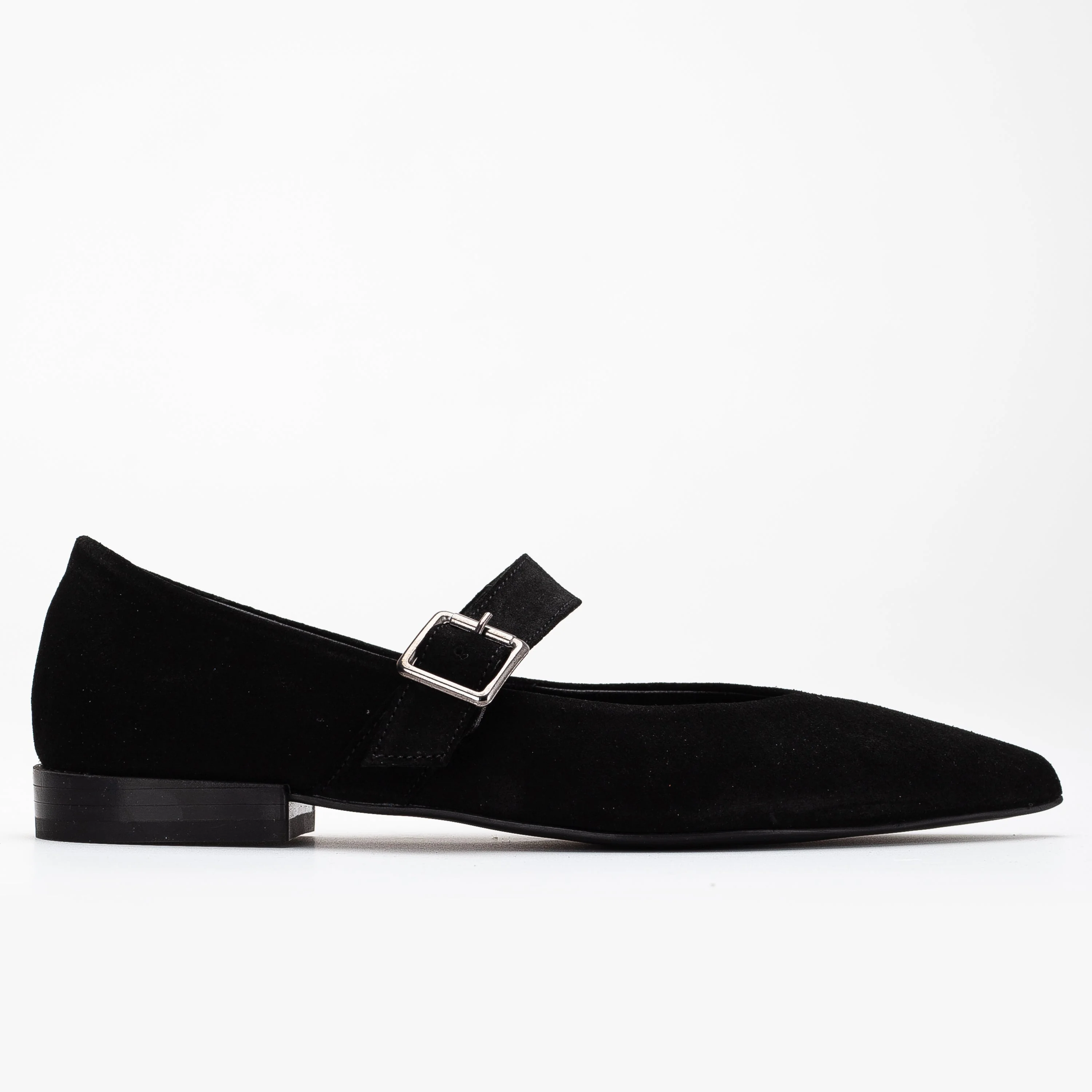 Willow - Black Suede Leather Mary Jane Flats (Women) - Image 5